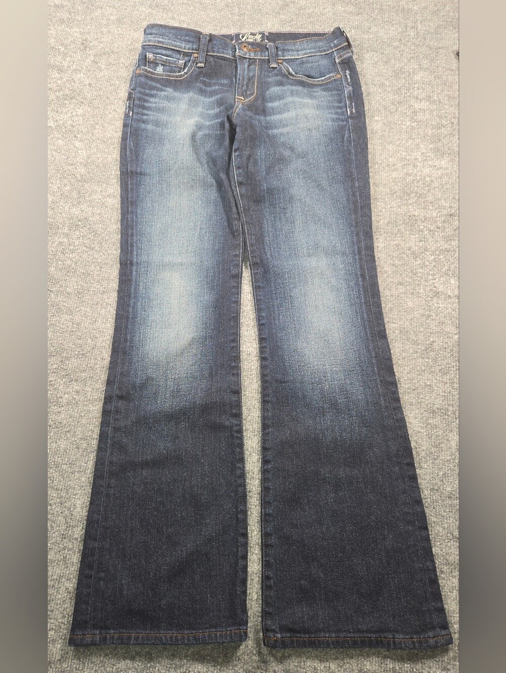 Lucky Brand Stark Sweet N Low Jeans Size 2 /26 OL Rooftop Dark Wash Bootcut Y2K
